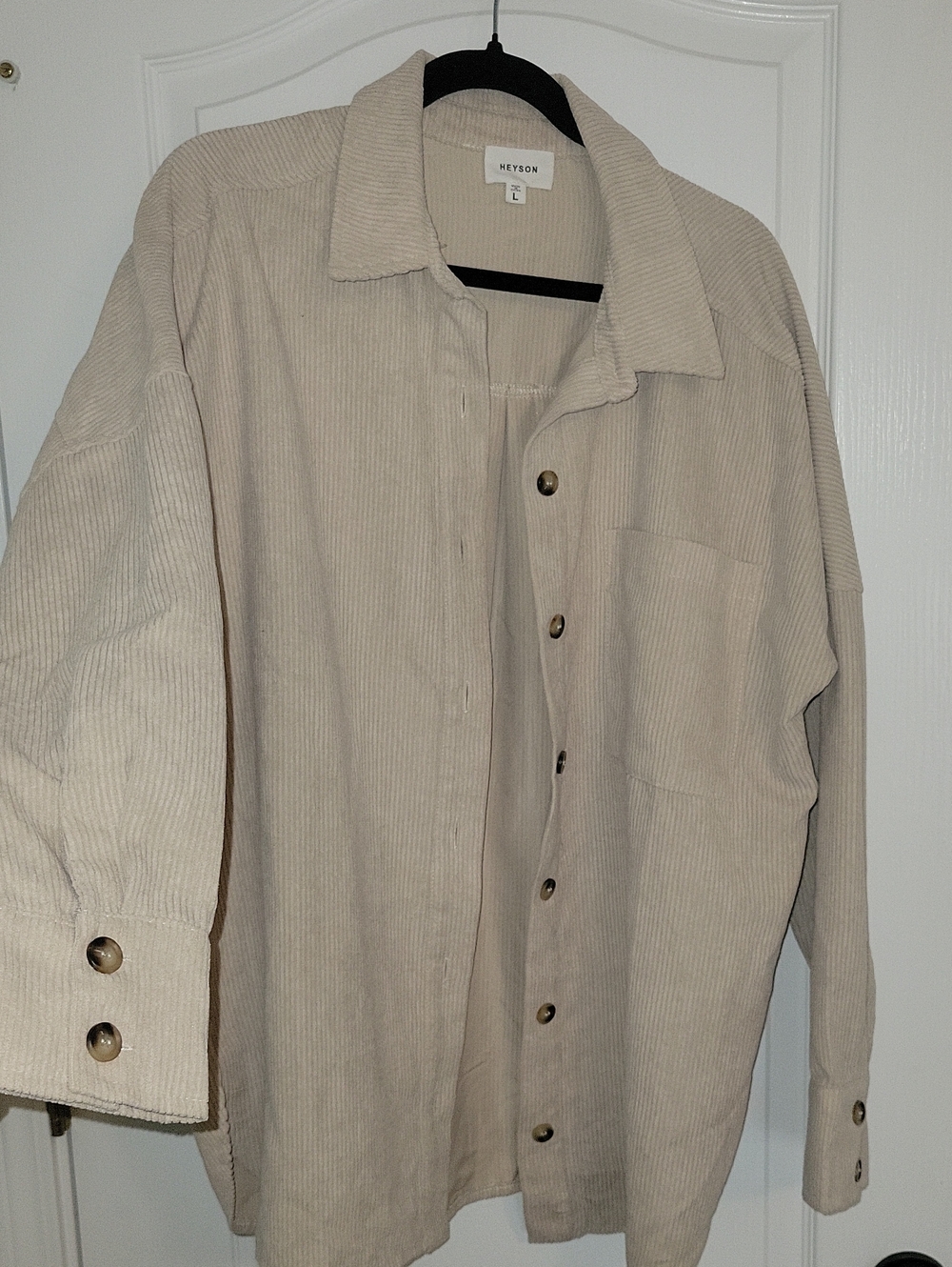 Neyson Men's Light Beige Corduroy Shirt Jacket